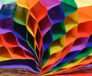 Bibuła przestrzenna tęczowa 23x33cm - Galeria Hobby