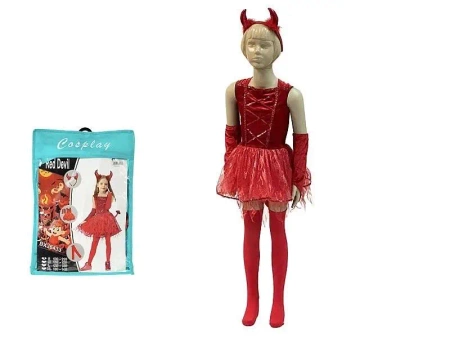 Strój karnawałowy diablica rozm. 100-110cm - ADAR