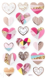 Naklejki z pianki serca 18szt - Dalprint dpCraft