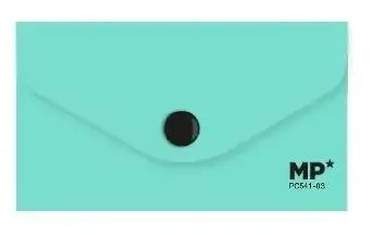 Teczka kopertowa 62x105mm na zatrzask turkusowa - MP Main Paper