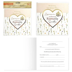 Zaproszenie Komunia 5szt - Kukartka