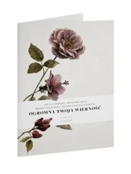 Kartka składana - Nie wyczerpała się - róża - Szaron