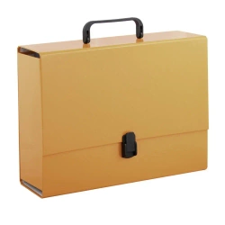 Teczka z rączką A4 10 cm Penmate pomarańczowa pastelowa