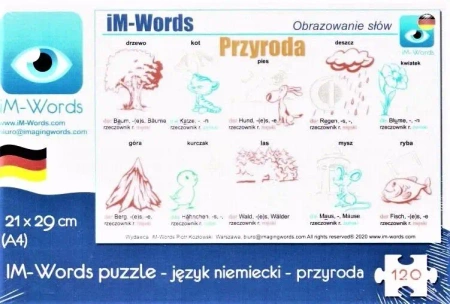 iM-Words Puzzle 120 Niemiecki - Przyroda