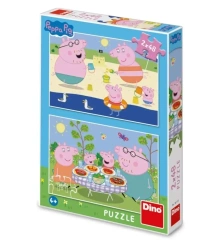 Puzzle 2x48 Świnka Peppa na wakacjach - Dino Toys
