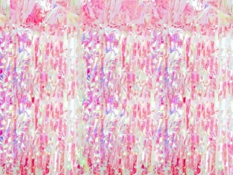 Kurtyna party opalizujący różowy 100x200cm - PartyDeco