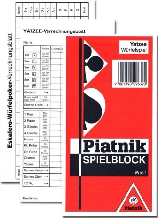 Bloczki do zapisu do gry w kości PIATNIK - Piatnik