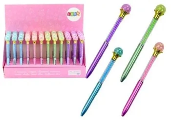 Długopis z diamentową kulą 0,7mm nieb. (48szt) - Leantoys