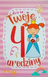 Karnet Urodziny 4 dziewczynka 2K - 072 - YEKU