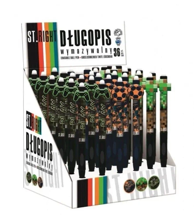 Wymazywalny długopis automat. chłopięcy (36szt) - ST-MAJEWSKI