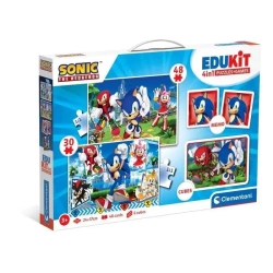 Puzzle 48 + 36 + Memo + 6 klocków Edukit Sonic - Clementoni