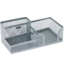 Przybornik Na Biurko metalowy Grand Vip Gr-093s Srebrny