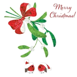 Karnet Swarovski kwadrat CL0611 Święta Jemioła - Clear Creations