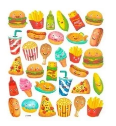 Naklejki papierowe - Przekąski 32szt - Dalprint
