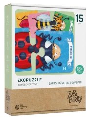 Zaprzyjaźnij się z owadami. Ekopuzzle dwuelementowe - Muduko