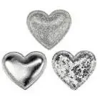 Dekoracje materiałowe serca 32x30mm - Titanum
