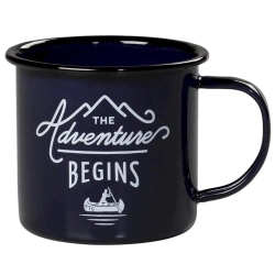 Kubek kempingowy Adventure Begins 325ml błękitny - GENTLEMENS HARDWARE