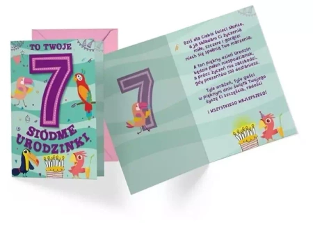 Karnet B6 PR-291 Urodziny 7 - Kukartka