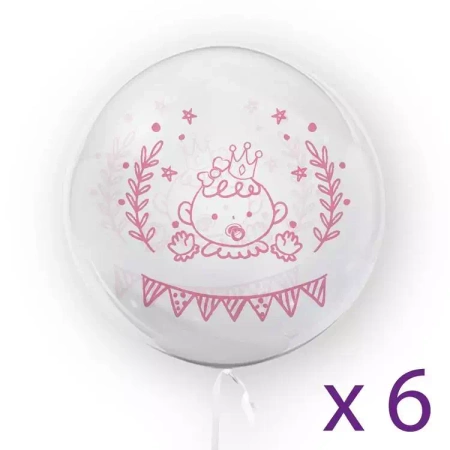 Zestaw 6 sztuk - "Dziewczynka baby shower"