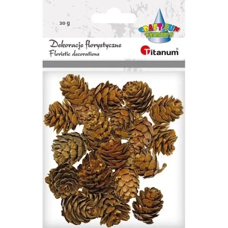 Szyszki mix rozmiarów brązowe 20g - Titanum