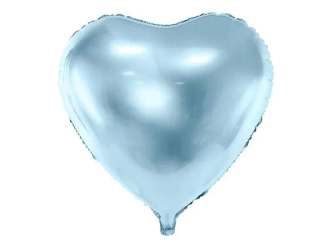 Balon foliowy Serce 45cm błękitny - PartyDeco