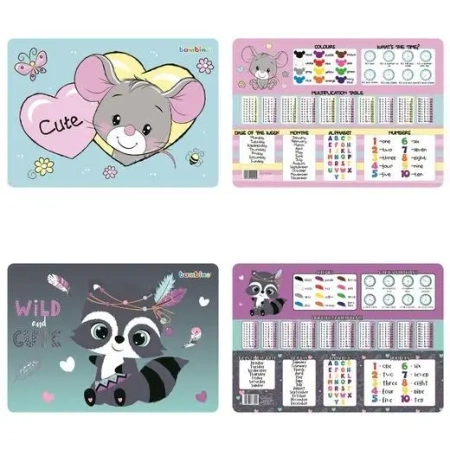 Podkład A3 dwustronny laminowany mix BAMBINO - ST-MAJEWSKI