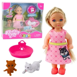Laleczka z pieskiem i kotkiem - Leantoys