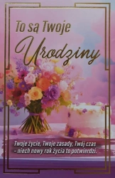 Karnet urodziny z wymiennymi cyframi JCX-232 - YEKU