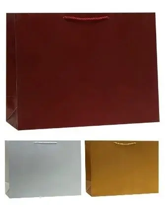 Torebka ozdobna 41x49x10cm szerokie dno mix - Rozette