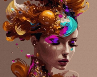 Malowanie po numerach + złota farba - Kosmiczna... - Twoje Hobby