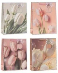 Torebka prezentowa 18x23x8cm Kwiaty MIX - Rozette