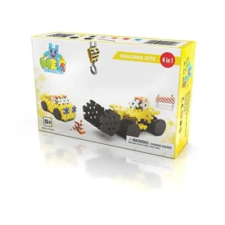 Klocki Meli Thematic Maszyny Budowlane 4w1 - ARTYZAN (Kreatywne Maluchy)
