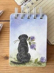 Kołonotes A7 SSN39 Labrador z kwiatami - Alex Clark
