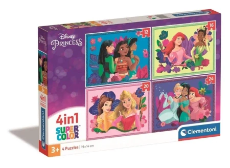 Puzzle 4w1 Super Kolor Disney Princess - Clementoni