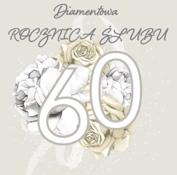 Karnet Swarovski kwadrat CL4414 Rocznica Ślubu 60 - Clear Creations