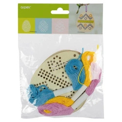 Drewniany zestaw kreatywny - pisanki z haftem - Arpex