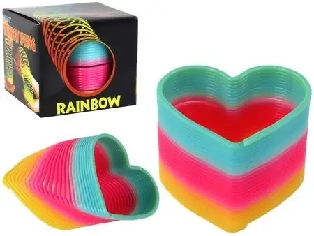 Sprężyna tęczowa serce - Leantoys
