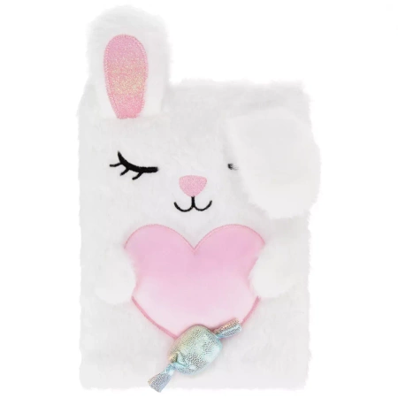 Pamiętnik Pluszowy Zamykany A5/80k Rabbit Heart Starpak 564711