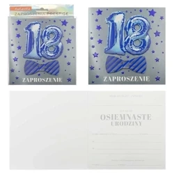 Zaproszenie Urodziny 18 5szt - Kukartka