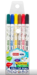 Pisaki spieralne zapachowe dwustronne 6 kolorów - Easy Stationery