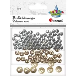 Perełki dekoracyjne plastikowe mix 12g - Titanum