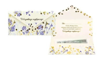 Koperta podarunkowa Wszystkiego najlepszego (w kwiaty)