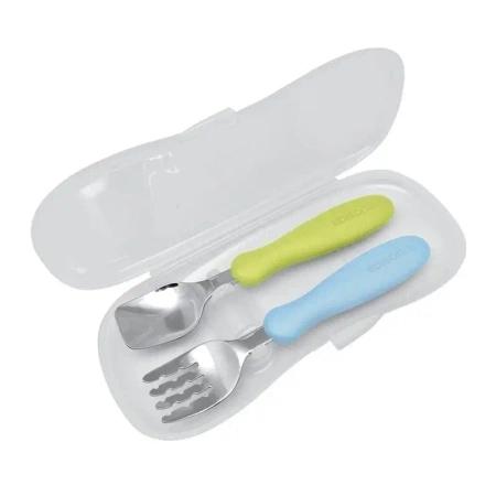 Sztućce z etui kiwi/sky - edisonMAMA