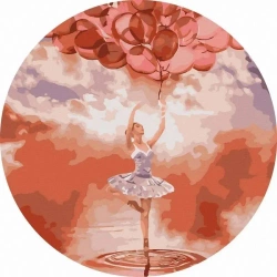 Malowanie po numerach okrągłe - Balerina... 40cm - Twoje Hobby