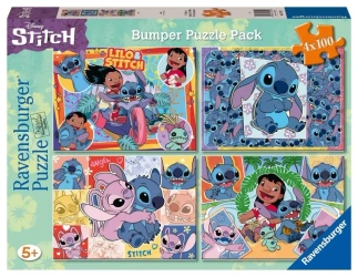 Puzzle dla dzieci 2D 4x100 Disney Stitch - Ravensburger