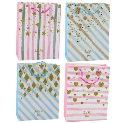 Torebka prezentowa brokatowa 23x18x10,5cm - Leantoys