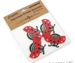 Dekoracje filcowe biedronki 35x25mm 4szt - Penword
