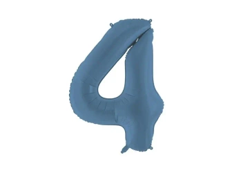 Balon foliowy cyfra 4 86cm granat - PartyDeco