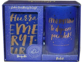 Zestaw kubek + skarpety Emerytura - Pan Dragon