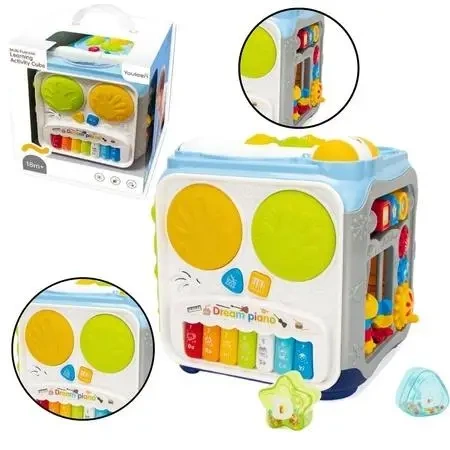Kostka wielofunkcyjna z dźwiękiem i światłem - Leantoys